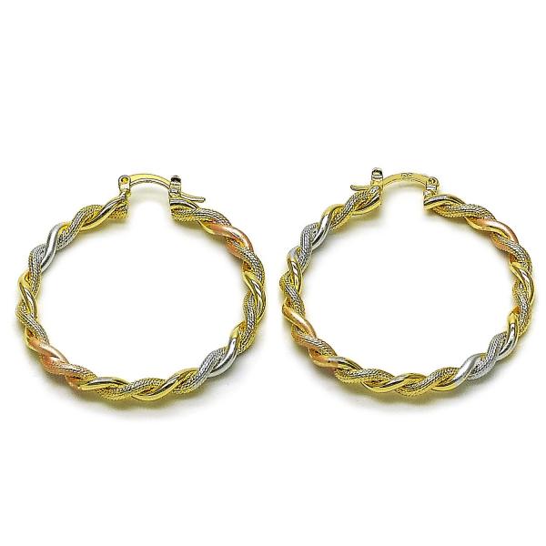 Argolla Pequeña 02.170.0398.1.40 Oro Laminado, Diamantado, Tricolor