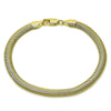 Pulsera Básica 03.213.0317.08 Oro Laminado, Diseño de Cola de Raton, Pulido, Dorado