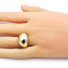 Anillo Elegante 01.341.0148 Oro Laminado, Diseño de Chunky, Pulido, Dorado