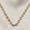 Gargantilla Básica 04.63.1310.22 Oro Laminado, Diseño de Puff Mariner, Pulido, Dorado