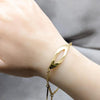 Pulsera Solida 03.63.22138.08 Acero Inoxidable, Diseño de Gota, Pulido, Dorado
