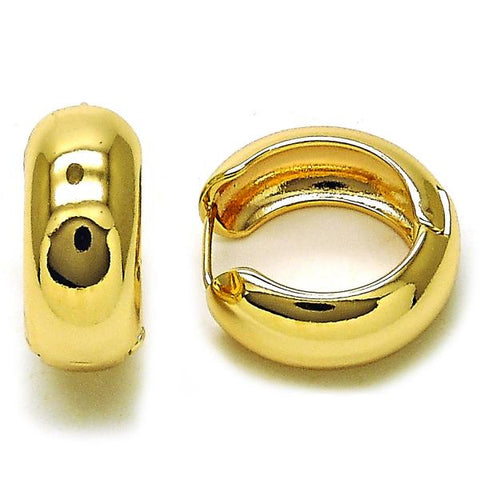 Argolla Huggie 02.195.0306.22 Oro Laminado, Pulido, Dorado