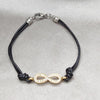 Pulsera Elegante 03.63.22130.08 Acero Inoxidable, Diseño de Infinito, con Cristal Blanca, Pulido, Dorado