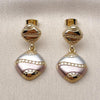 Arete Dormilona 02.170.0565.1 Oro Laminado, Pulido, Tricolor