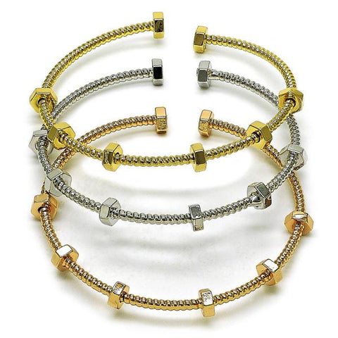 Aro Trio 07.282.0021 Oro Laminado, Diamantado, Tricolor