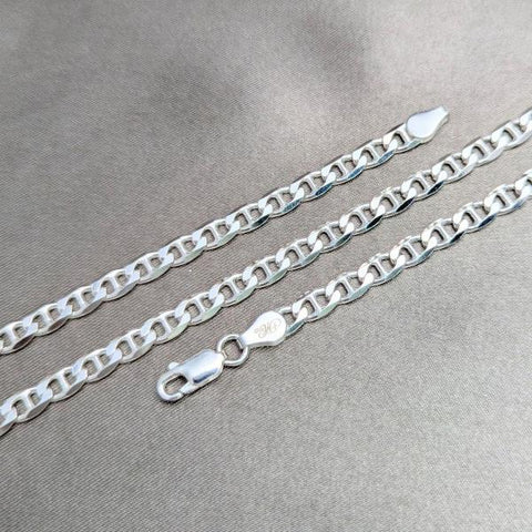 Pulsera Básica 04.420.0021.07 Plata Rodinada, Diseño de Mariner, Pulido, Plateado