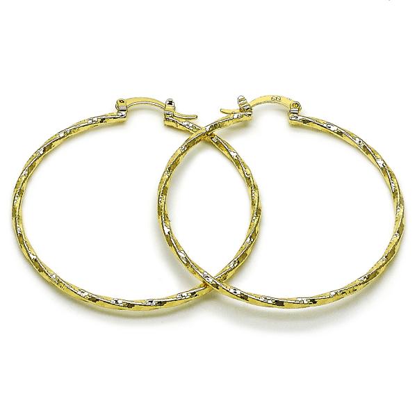 Argolla Grande 02.170.0572.50 Oro Laminado, Diamantado, Dorado