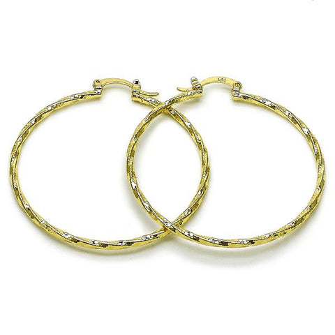 Argolla Grande 02.170.0572.50 Oro Laminado, Diamantado, Dorado