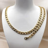 Collar y Pulso 06.257.0004 Acero Inoxidable, Diseño de Cubana, Pulido, Dorado