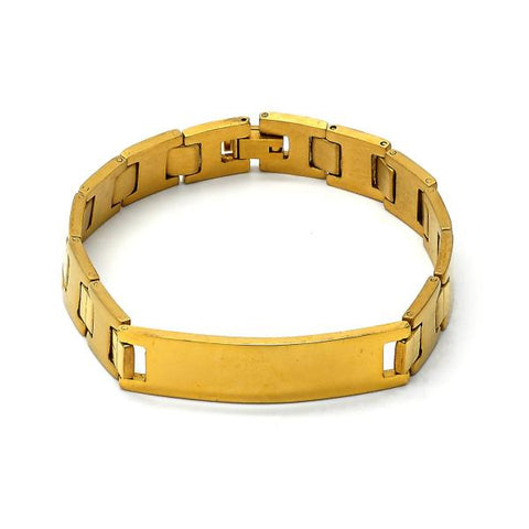 Pulsera con Placa 03.63.1376.08 Acero Inoxidable, Pulido, Dorado