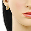 Argolla Huggie 02.156.0732.15 Oro Laminado, Pulido, Tricolor