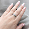 Anillo Elegante 01.63.0665.09 Acero Inoxidable, con Zirconia Cubica Blanca, Pulido, Acero