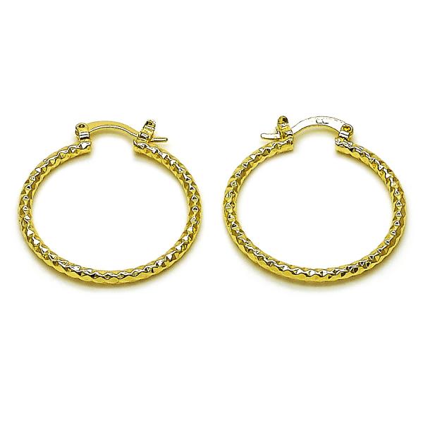 Argolla Mediana 02.170.0296.1.30 Oro Laminado, Diamantado, Dorado