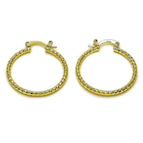 Argolla Mediana 02.170.0296.1.30 Oro Laminado, Diamantado, Dorado