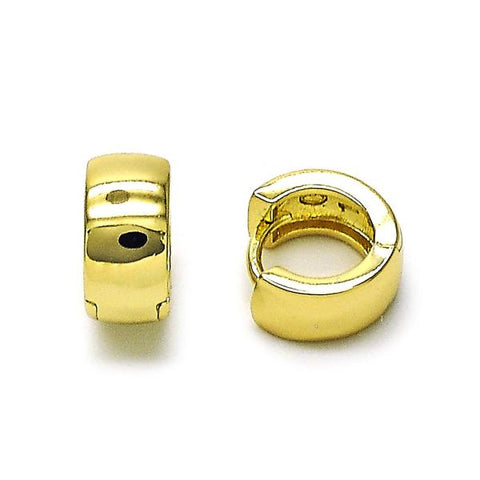 Argolla Huggie 02.213.0584.12 Oro Laminado, Diseño de Chunky, Pulido, Dorado