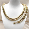 Collar y Pulso 06.278.0014.1 Acero Inoxidable, Diseño de Miami Cubana, Pulido, Dorado