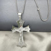 Collares con Dije 04.116.0042.30 Acero Inoxidable, Diseño de Crucifijo, Pulido, Acero
