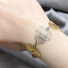 Pulsera Elegante 03.63.22990.08 Acero Inoxidable, Diseño de Flor y Corazon, Diseño de Flor, Pulido, Dos Tonos