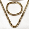 Collar y Pulso 06.278.0013.1 Acero Inoxidable, Diseño de Miami Cubana, Pulido, Dorado