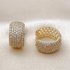 Argolla Huggie 02.283.0269.20 Oro Laminado, con Zirconia Cubica Blanca, Pulido, Dorado
