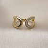 Anillo Multi Piedra 01.266.0063 Oro Laminado, Diseño de Baguette, con Zirconia Cubica Blanca, Pulido, Dorado