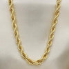 Gargantilla Básica 04.213.0206.24 Oro Laminado, Diseño de Rope, Pulido, Dorado