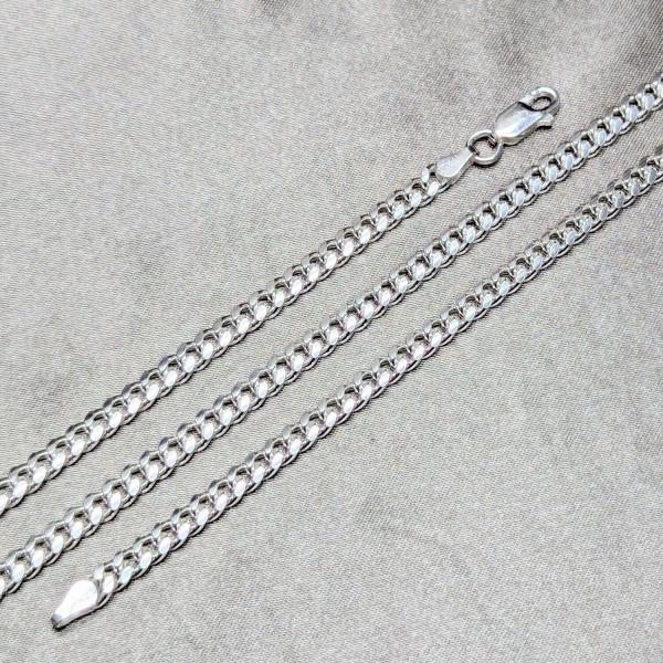 Gargantilla Básica 04.420.0004.22 Plata Rodinada, Diseño de Miami Cubana, Pulido, Plateado