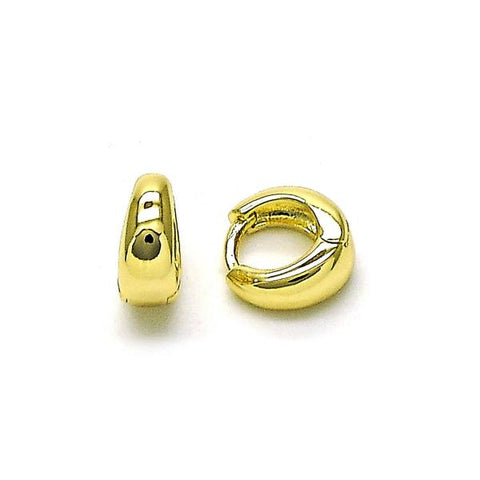 Argolla Huggie 02.213.0706.10 Oro Laminado, Pulido, Dorado