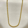 Gargantilla Básica 04.118.0111.18 Oro Laminado, Diseño de Rope, Diamantado, Dorado