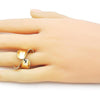 Anillo Elegante 01.60.0015 Oro Laminado, Pulido, Dorado