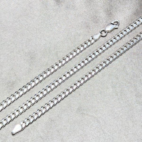 Pulsera con Placa 03.420.0005.08.1 Plata Rodinada, Diseño de Miami Cubana, Pulido, Plateado