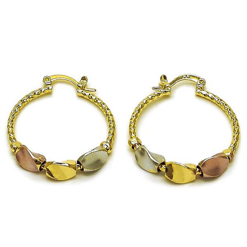 Argolla Pequeña 02.170.0551.25 Oro Laminado, Diamantado, Tricolor