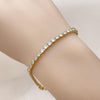 Pulsera Tennis 03.213.0326.07 Oro Laminado, con Zirconia Cubica Blanca, Pulido, Dorado