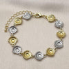 Pulsera Tennis 03.341.0245.07 Oro Laminado, Diseño de Concha, Pulido, Dos Tonos