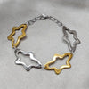 Pulsera Elegante 03.63.22987.08 Acero Inoxidable, Diseño de Estrella, Pulido, Dos Tonos