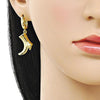 Arete Colgante 02.341.0253 Oro Laminado, Diseño de Zapato, Pulido, Dorado