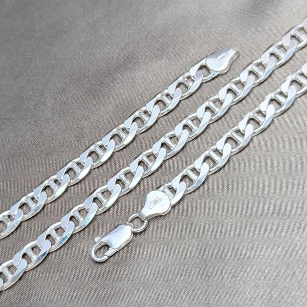 Pulsera Básica 03.420.0018.08 Plata Rodinada, Diseño de Mariner, Pulido, Plateado