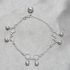 Pulsera Elegante 03.409.0156.07 Plata Rodinada, Diseño de Estrella, Pulido, Plateado