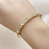 Aro Individual 07.283.0004.04 Oro Laminado, con Zirconia Cubica Blanca, Pulido, Dorado
