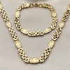 Collar y Pulso 06.116.0006.1 Acero Inoxidable, Diseño de Cruz, Pulido, Dorado