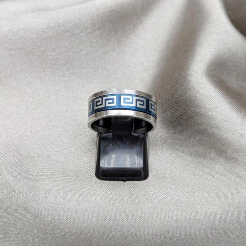Anillo de Hombre 01.63.0635.09 Acero Inoxidable, Esmaltado Azul, Acero