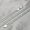 Pulsera Básica 03.420.0006.09 Plata Rodinada, Diseño de Miami Cubana, Pulido, Plateado