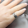 Anillo de Hombre 01.63.0606.04 Acero Inoxidable, Diseño de Mariposa, Mate, Acero