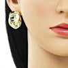 Arete Dormilona 02.341.0163 Oro Laminado, Pulido, Dorado