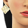 Arete Dormilona 02.385.0035 Oro Laminado, Diseño de Chunky, Pulido, Dorado