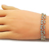 Pulsera Tennis 03.284.0060.07 Oro Laminado, Diseño de Cereza, con Micro Pave Blanca, Pulido, Dorado