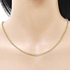 Gargantilla Básica 5.223.021.24 Oro Laminado, Diseño de Rolo, Pulido, Dorado