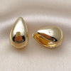 Argolla Huggie 02.195.0367.18 Oro Laminado, Diseño de Gota, Pulido, Dorado