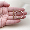 Argolla Huggie 02.195.0300.2.30 Oro Laminado, con Zirconia Cubica Granate, Pulido, Dorado
