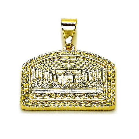 Dije Religioso 05.120.0095.1 Oro Laminado, Diamantado, Dos Tonos